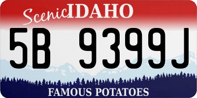 ID license plate 5B9399J