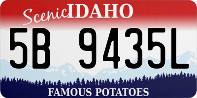 ID license plate 5B9435L