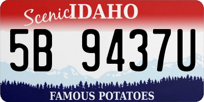ID license plate 5B9437U