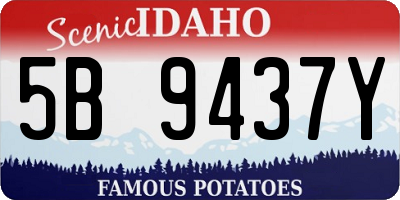 ID license plate 5B9437Y
