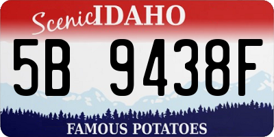 ID license plate 5B9438F