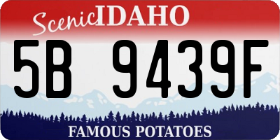 ID license plate 5B9439F