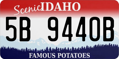 ID license plate 5B9440B
