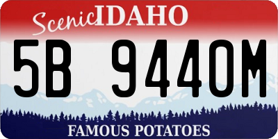 ID license plate 5B9440M