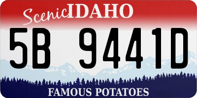 ID license plate 5B9441D