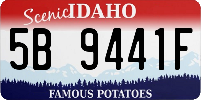 ID license plate 5B9441F