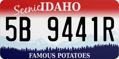 ID license plate 5B9441R
