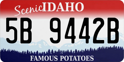 ID license plate 5B9442B