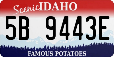 ID license plate 5B9443E