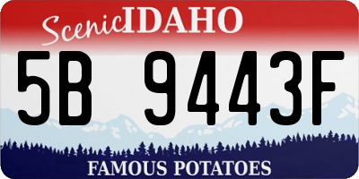 ID license plate 5B9443F
