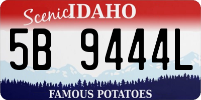ID license plate 5B9444L
