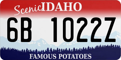ID license plate 6B1022Z
