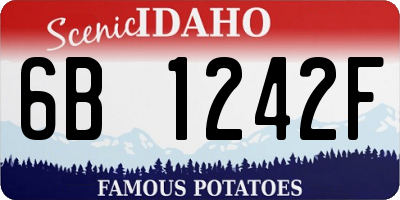 ID license plate 6B1242F