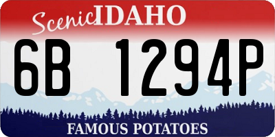 ID license plate 6B1294P