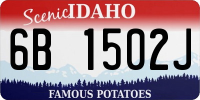 ID license plate 6B1502J
