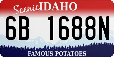 ID license plate 6B1688N