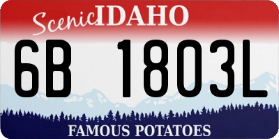 ID license plate 6B1803L