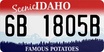 ID license plate 6B1805B