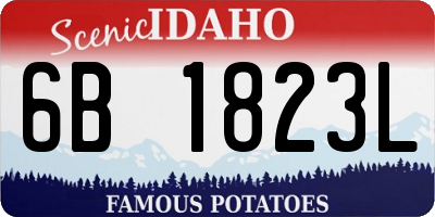 ID license plate 6B1823L