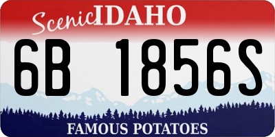 ID license plate 6B1856S