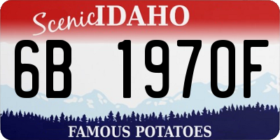 ID license plate 6B1970F