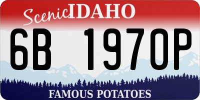 ID license plate 6B1970P
