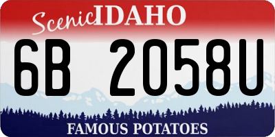 ID license plate 6B2058U