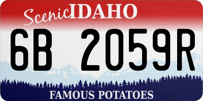ID license plate 6B2059R