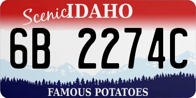 ID license plate 6B2274C