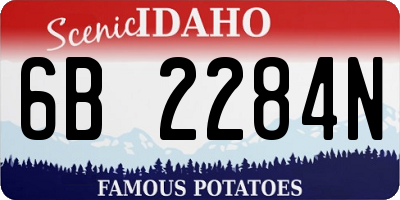 ID license plate 6B2284N