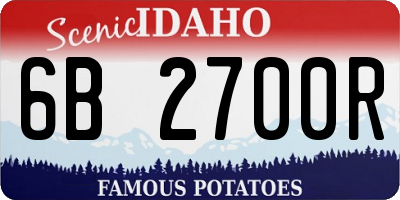 ID license plate 6B2700R