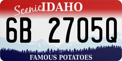 ID license plate 6B2705Q