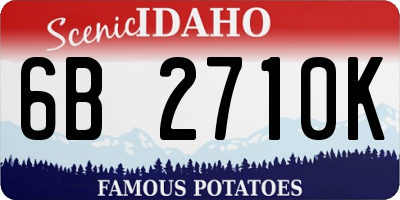 ID license plate 6B2710K