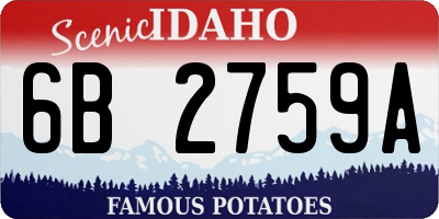 ID license plate 6B2759A