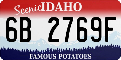 ID license plate 6B2769F