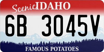 ID license plate 6B3045V