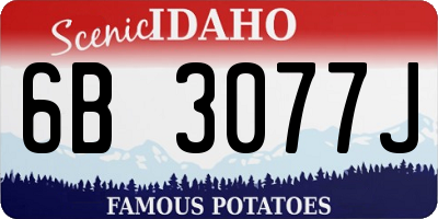 ID license plate 6B3077J