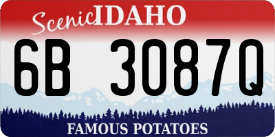 ID license plate 6B3087Q