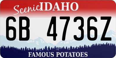 ID license plate 6B4736Z