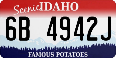 ID license plate 6B4942J