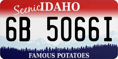 ID license plate 6B5066I