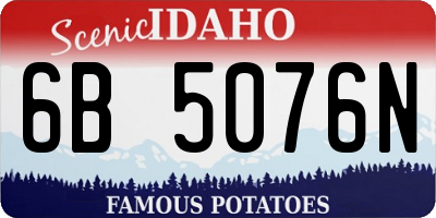 ID license plate 6B5076N
