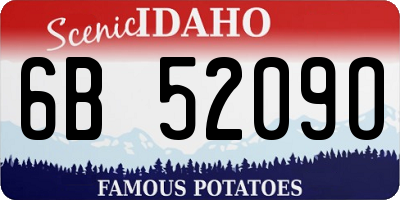 ID license plate 6B5209O