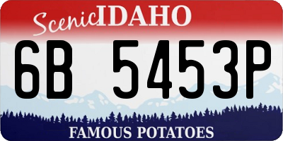 ID license plate 6B5453P