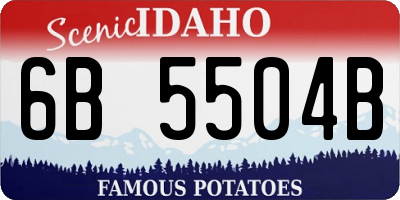 ID license plate 6B5504B