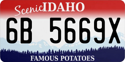 ID license plate 6B5669X