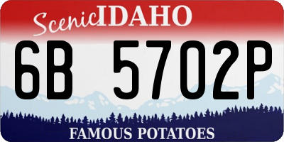 ID license plate 6B5702P