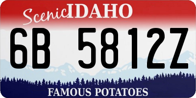 ID license plate 6B5812Z
