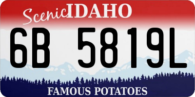 ID license plate 6B5819L