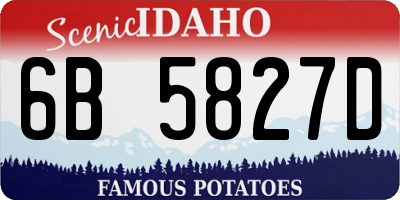 ID license plate 6B5827D